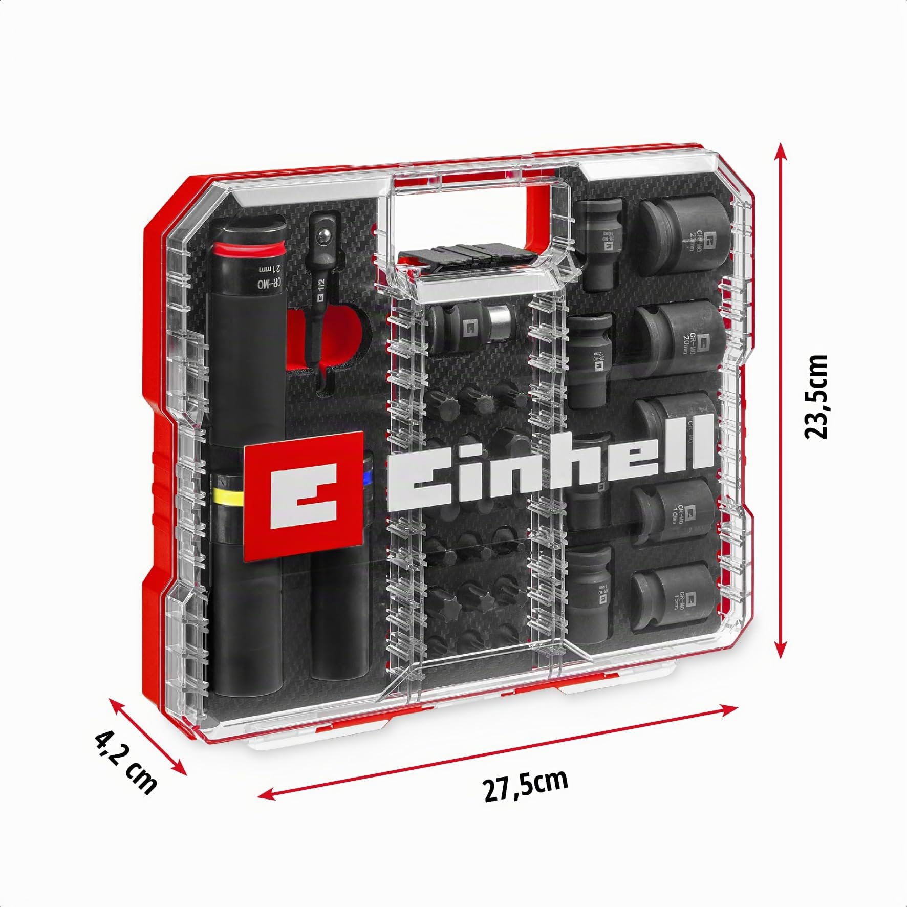 Einhell XL-CASE 32 pièces jeu de douilles à impact automobiles et d’embouts