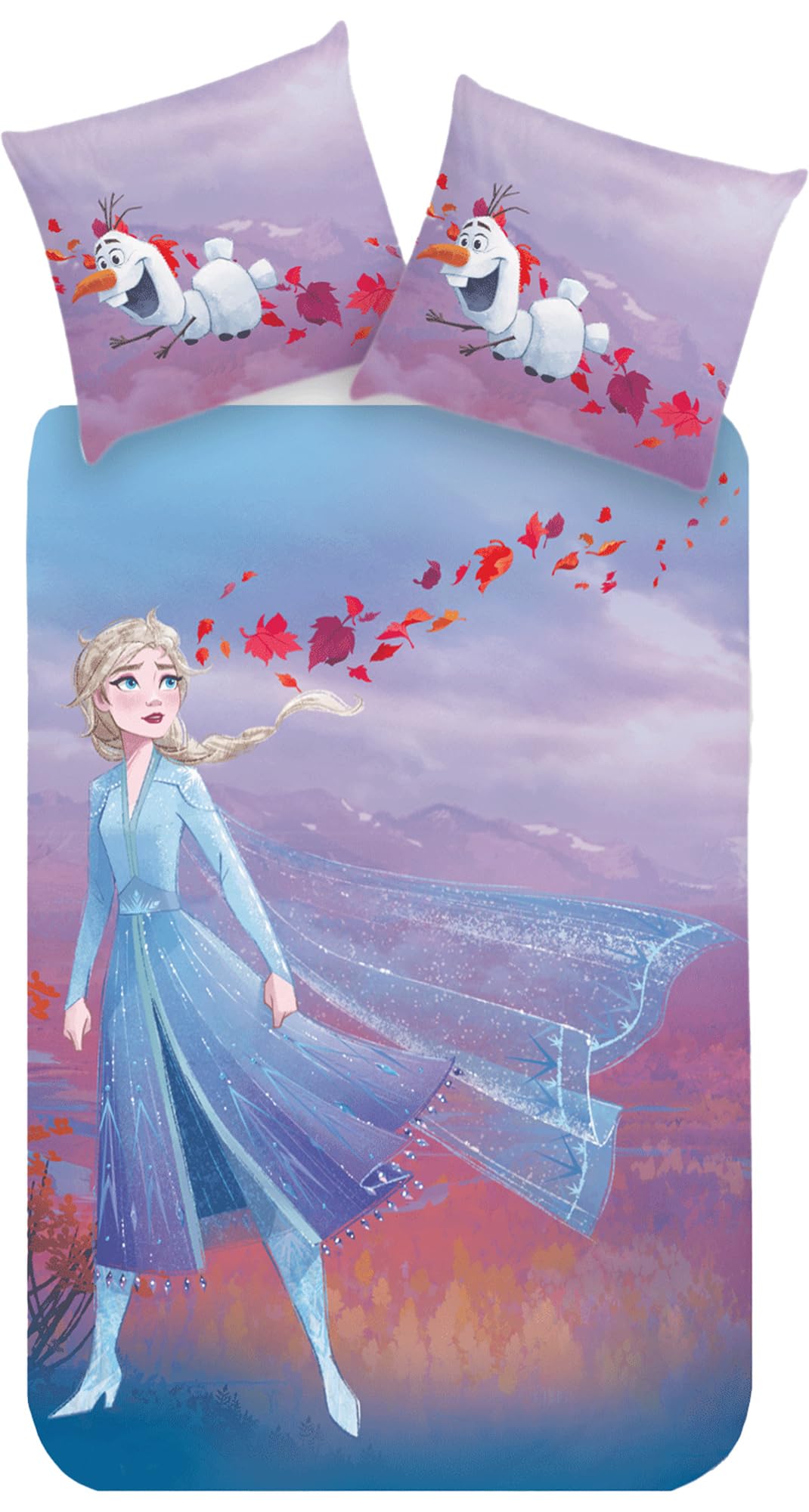 Linge de lit Reine des Neiges anti-transpiration coton linon Elsa