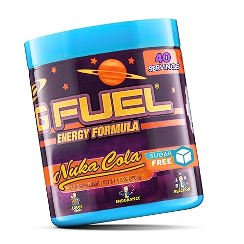 G Fuel Nuka Cola Energy Powder, Sugar Free, Clean Caffeine Focus Supplement, Water Mix, Tropical Citrus Berry Flavor, Focus Amino, Vitamin + Antioxidants Blend - 9.8 oz (40 Servings) - Tropical Citrus Berry