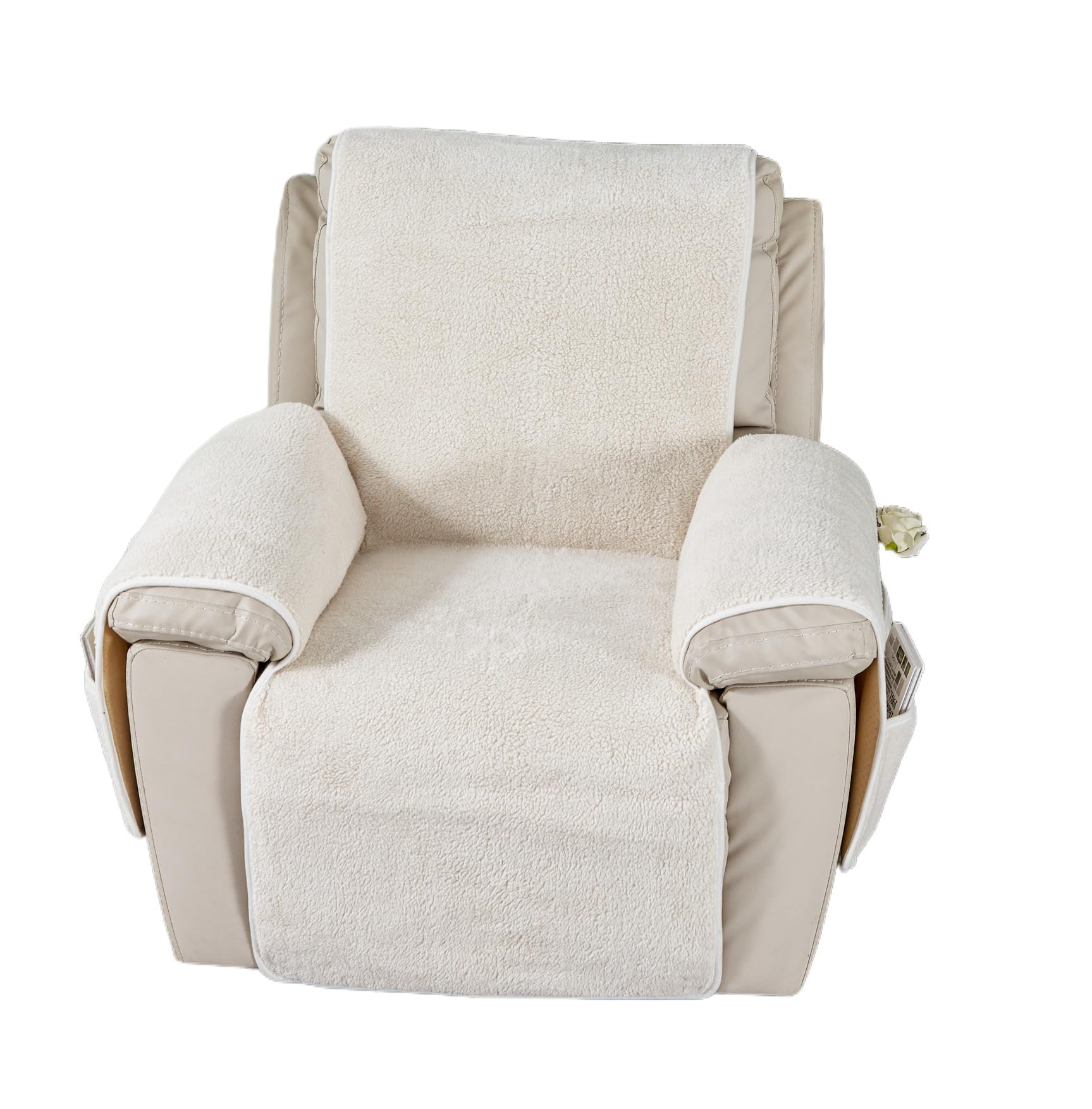 EBETA Funda para sillón reclinable, Funda Protectora Antideslizante para sillón de Relax, Funda Protectora Antideslizante (Crema, 60 x 225 cm)