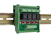 Vista 6 de Electronics-Salon Montaje en carril DIN 4 SPDT Módulo de interfaz de relé de potencia de 10 amperios, versión DC 12V.