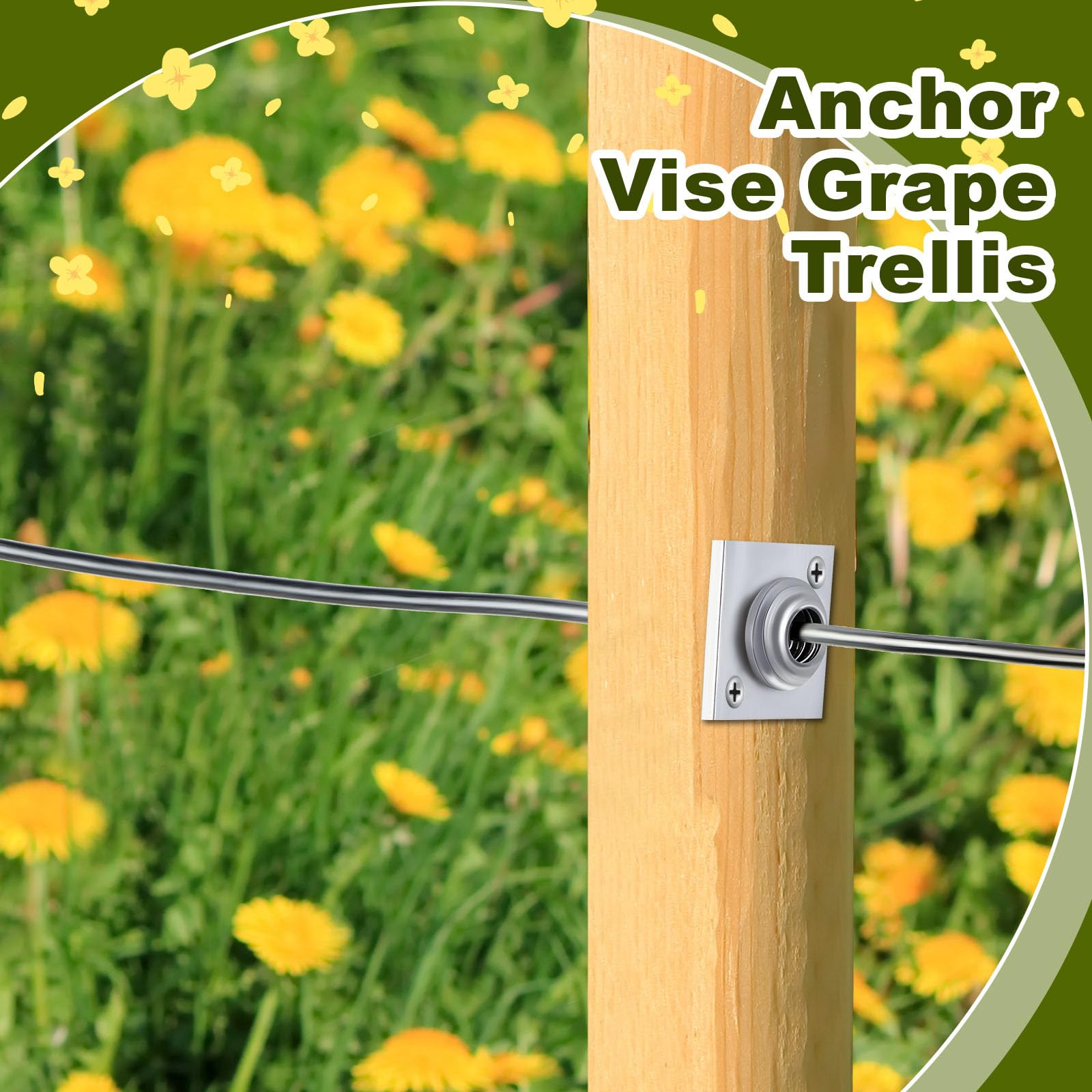 Ancla Vise Grape Enrejado Alambre de Metal Largo Alambre de Metal 4 Piezas Alambre de Aluminio Enrejado Vice Hardware Flexible Metal Rebordear Alambre para Construir Enrejado, Viñedos, Vallas