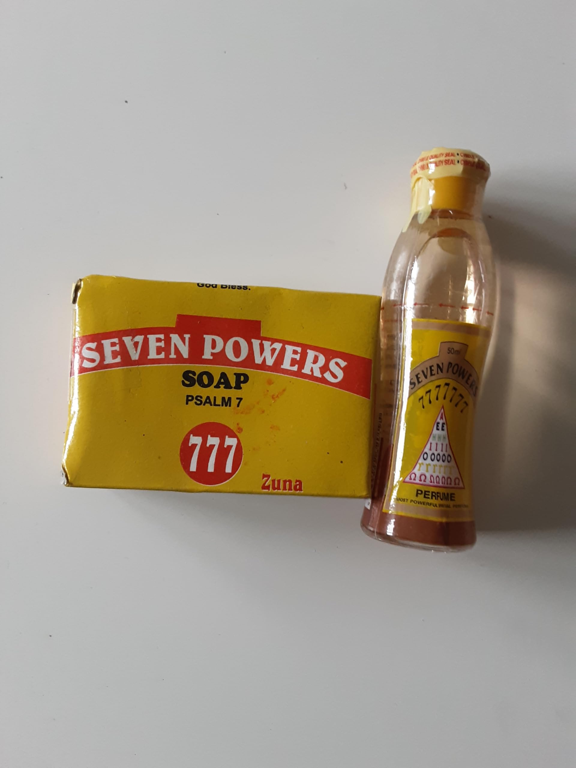 Seven Powers 777 Duo Parfüm und Seife, Spirituell, 50 ml, Duft und 100 g, Seife, Unisex, Blumenmuster