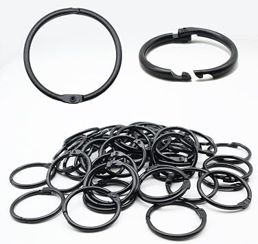 1-1/2 inch Loose Leaf Binder Rings, Metal Flash Card Rings, Use for Book Rings, Paper Rings, Binding Rings, Ring Binder Clips