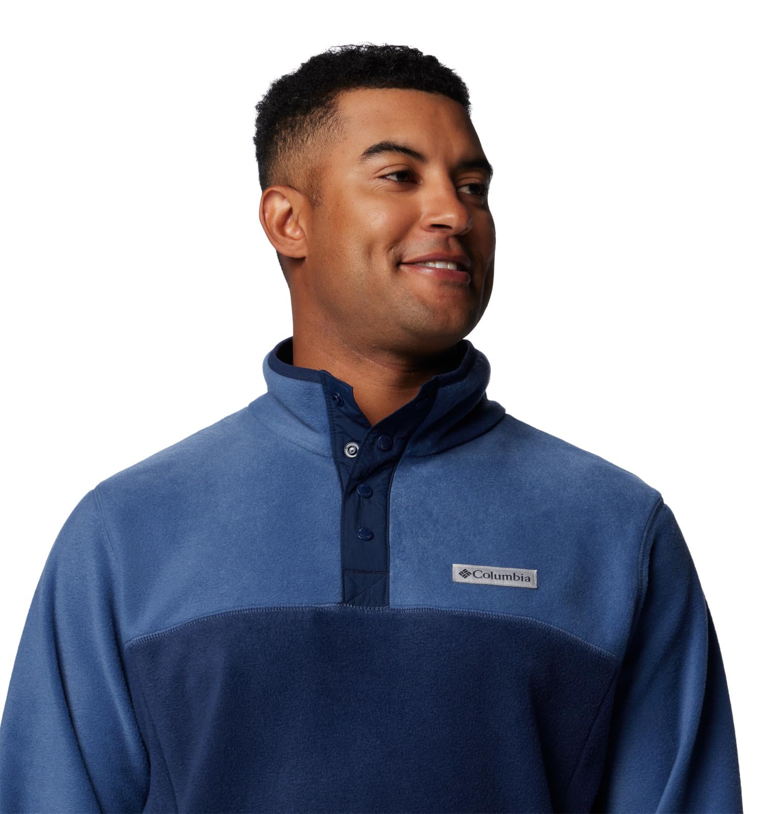 Columbia Steens Mountain Veste polaire à demi bouton-pression pour homme Bleu marine/montagne sombre Taille XL grande