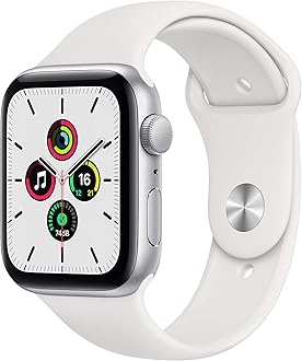 New Apple Watch SE (GPS, 44mm) - Silver Aluminium Case with White Sport Band