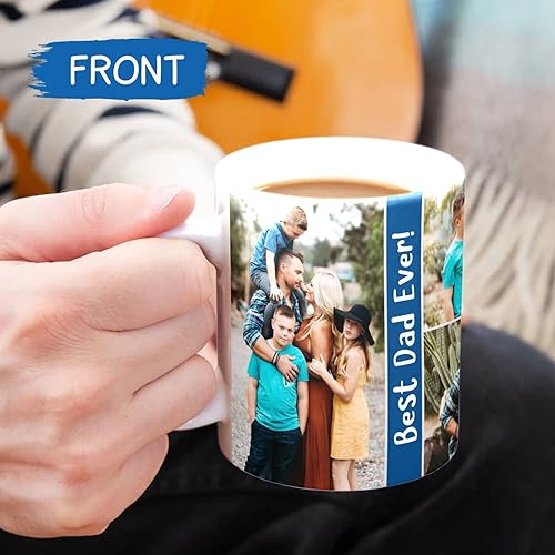 Miniatura 13 de Tazas de café personalizadas con foto familiar, tazas de collage de fotos personalizadas, regalo de la familia lo es todo, 11 onzas Taza Family Is