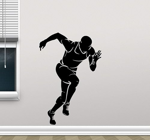 calcomanía de Pared, Runner Running Correr Gimnasio y Fitness Entrenamiento de impresión Deporte Cartel vinilo Kids Teen Boy sala Nursery recámara