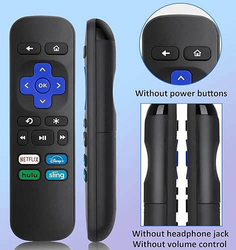 Miniatura 5 de Paquete de 2 controles remotos reemplazados solo para Roku Box, AieSHOP Remote Control Roku 1234, HD, LT, XS, XD, para Roku Express+, Premiere+ (no