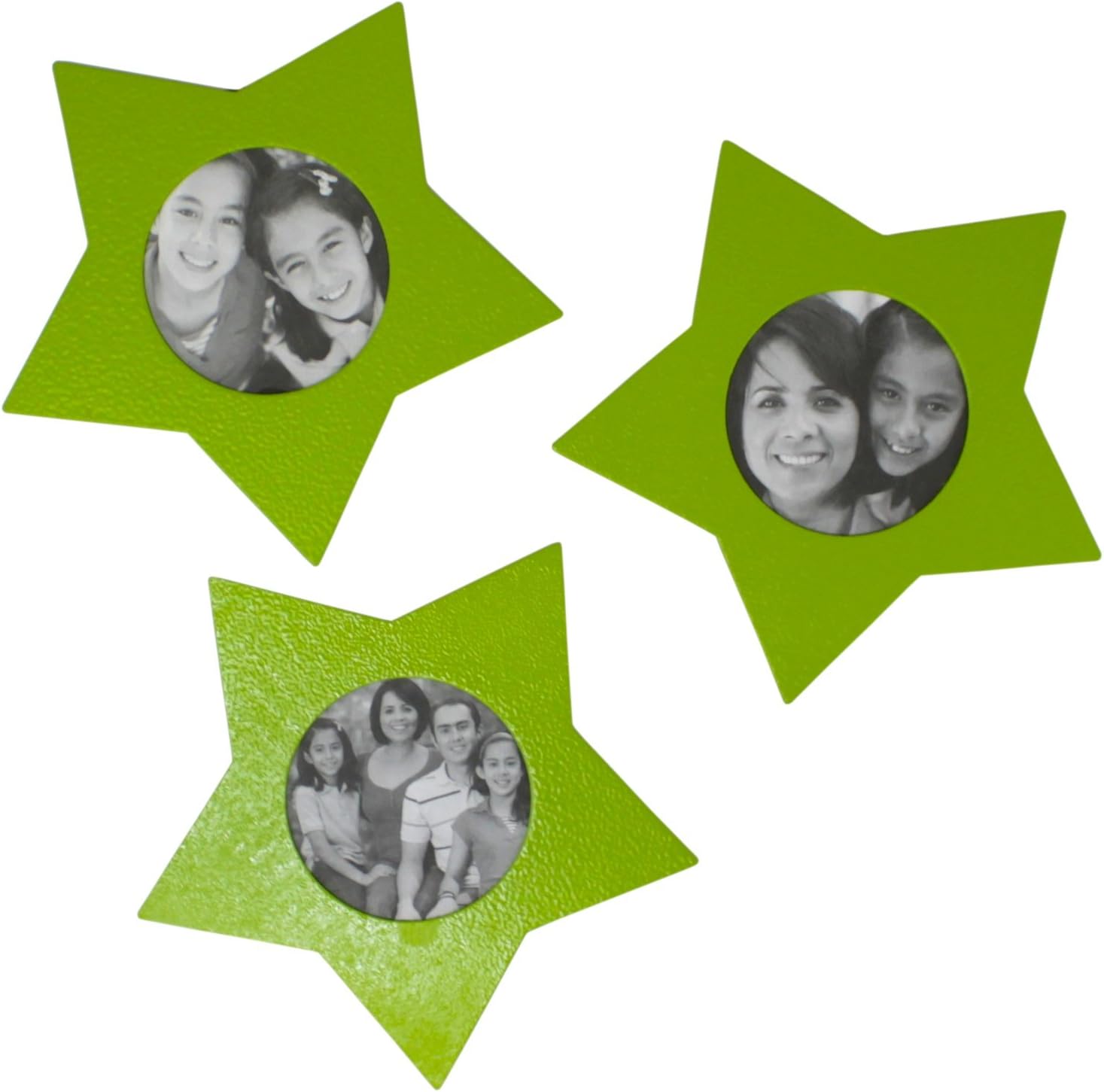 DEMDACO Metal Photo-Holder 3-Piece Magnets 17496 - Green Stars