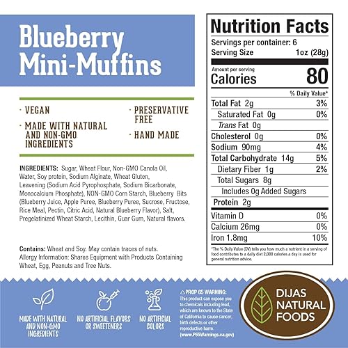 Miniatura 2 de DIJAS Natural Food s 36 mini muffins veganos a base de plantas SOLO $0.97 onzas! Ingredientes naturales y sin conservantes, delicioso aperitivo y