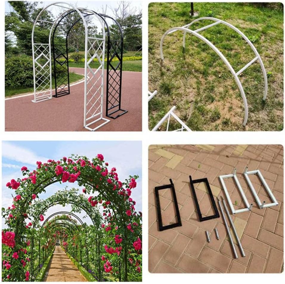 Heavy Duty Metal Garden Arch Pergola Trellis for Climbing Plants, Adjustable Width 4.6ft to 11ft, 8.9ft High Rose Archway, Durable Outdoor Arbor for Garden Decor