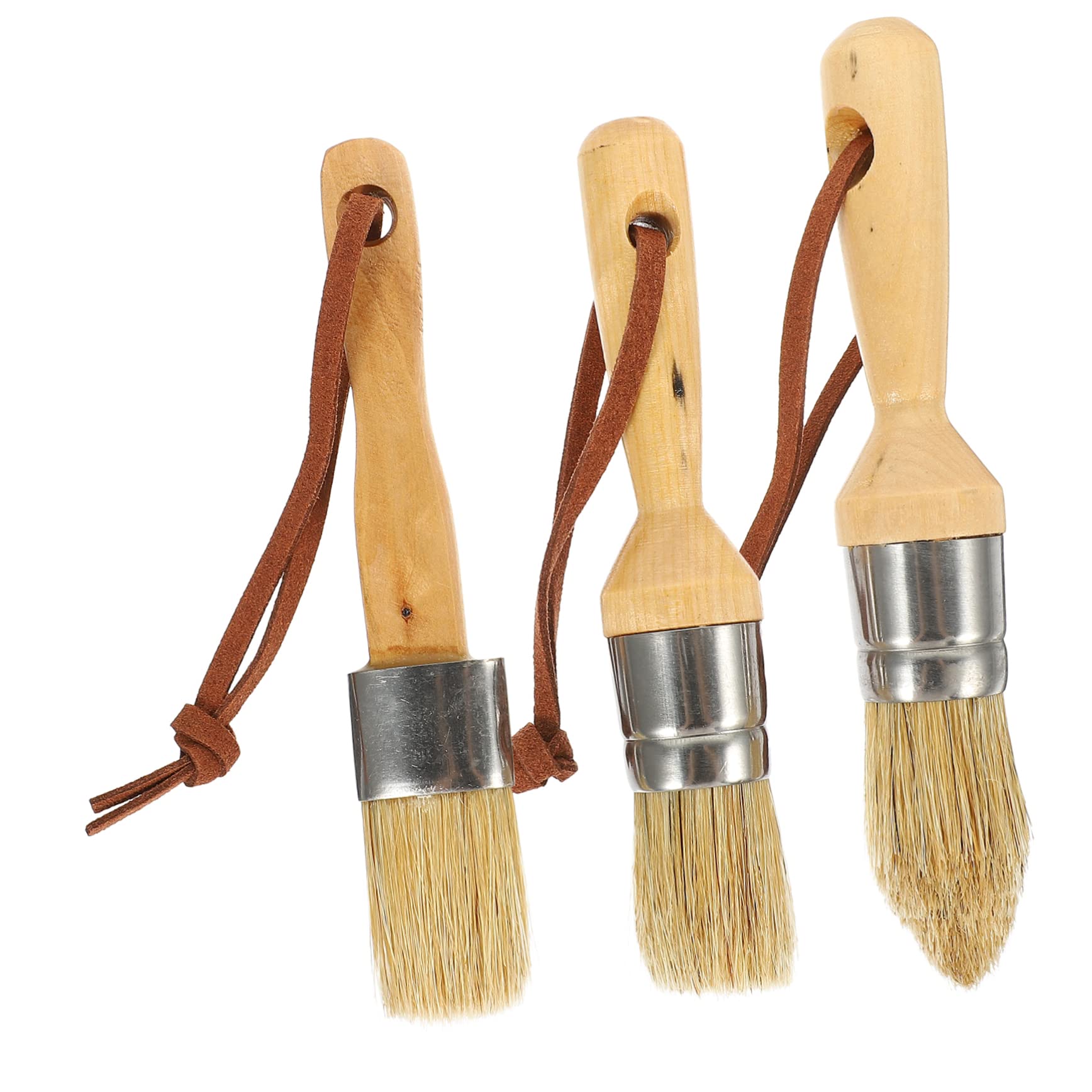Operitacx 9 Pièces Brosse Ronde en Hêtre Pinceau pour Meubles Pinceau De Ménage Brosse à Cire Ronde Aquarelle Mural en Bois se à Cire pour Meubles x Vernis Majeur