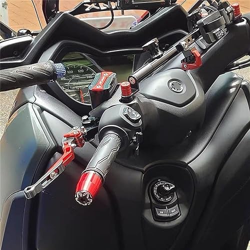 Miniatura 6 de Palancas de freno de embrague de motocicleta plegables extensibles para Yamaha Xmax X-MAX 125 250 300 400 mango de frenos ajustable (color  2)