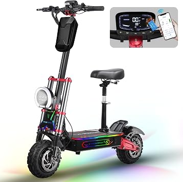 S5 Electric Scooter for Adults, 6000W Dual Motor 60V38Ah Foldable E-Scooter