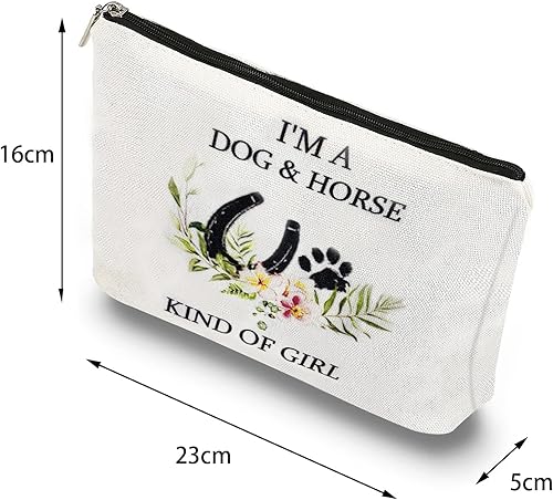 Miniatura 2 de I'm a Dog & Horse Kind of Girl - Bolsas de cosméticos, bolsas de maquillaje para mujeres, mamá de perro, regalos para amantes de los caballos, Perro