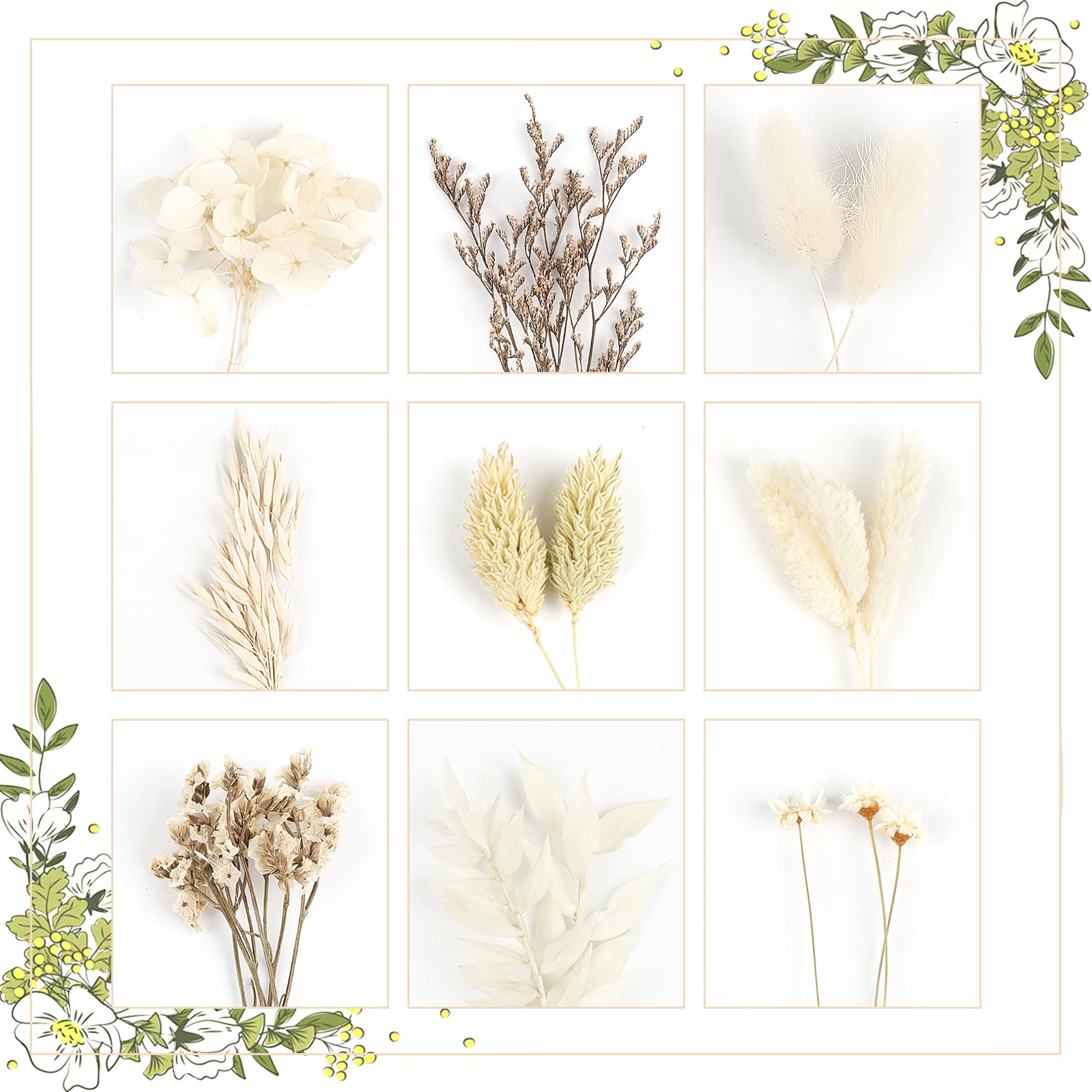 12PCS Mini Fiore Seccato Bouquet Fiori di Selvaggio Seccati Fiori Seccati Mini Fiore Seccato con Stelo per DIY Photo Props Vaso Decorazione Matrimoniale