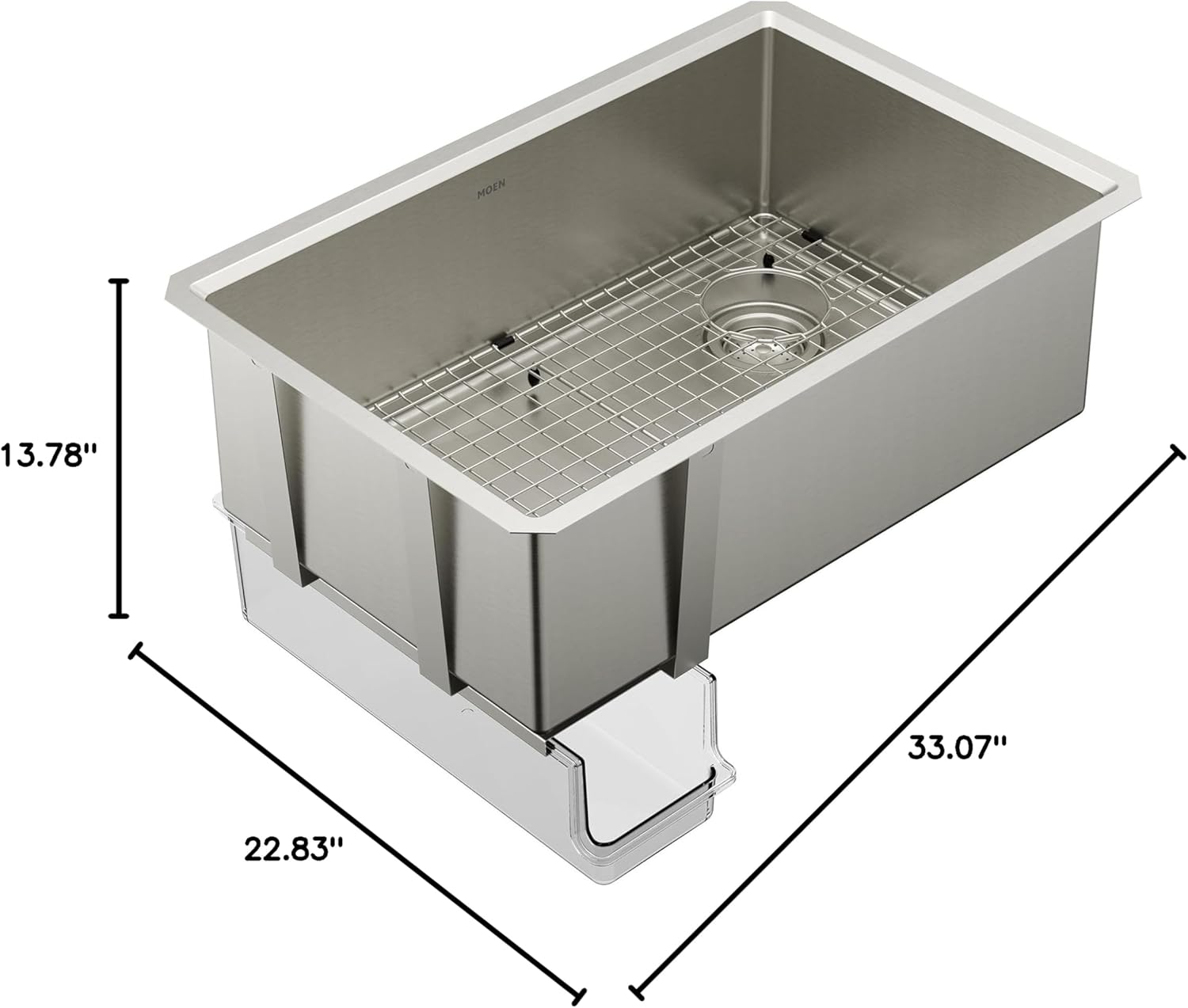 Moen Luxe Chef Stainless Steel Undermount Single Bowl Sink 30x19, GS161500R