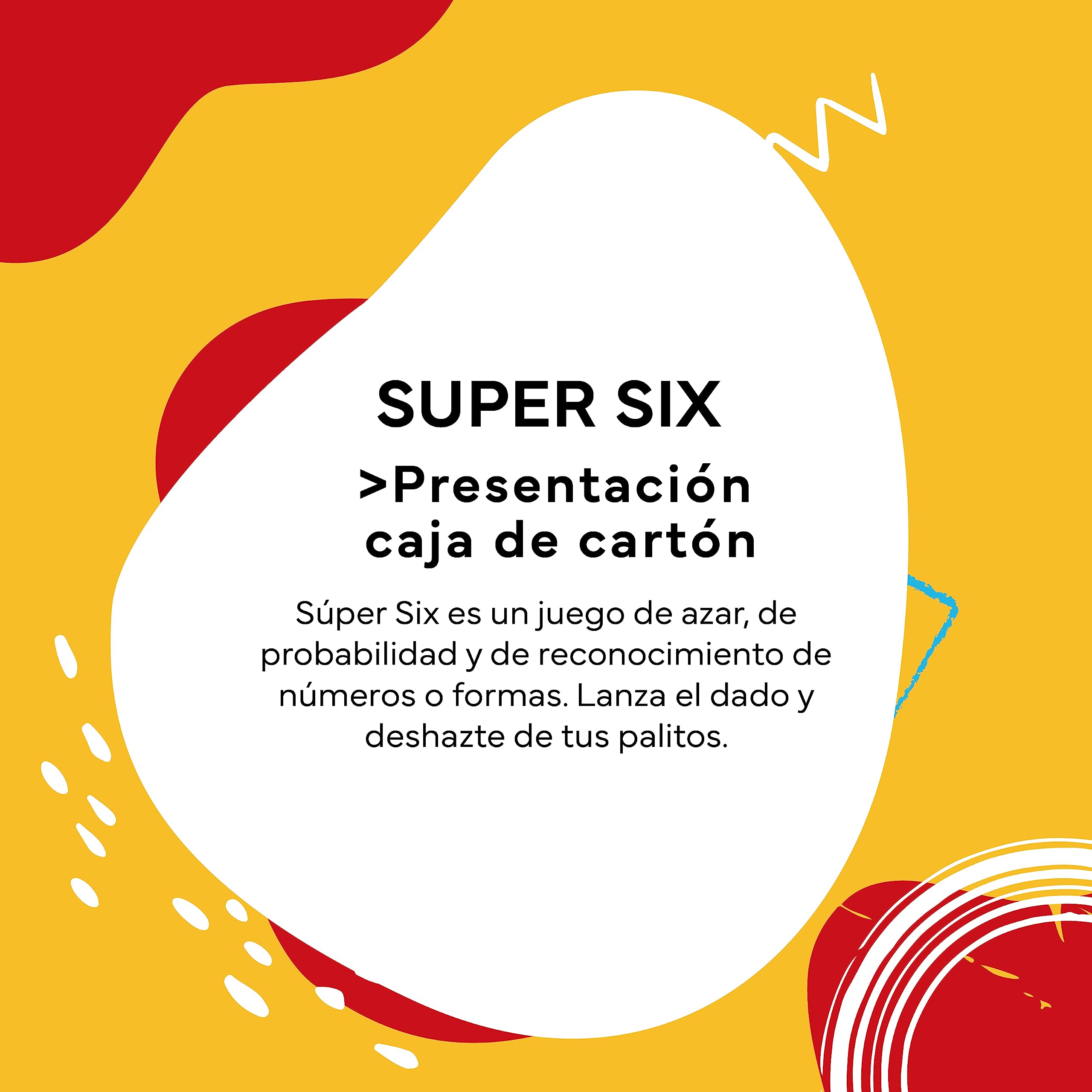 Cayro - Super Six - Wooden Game - Cognitive Skills Development - Random & Probability Board Game (869), Cranberry, 13cm x 13cm x 0.1cm - Image 4