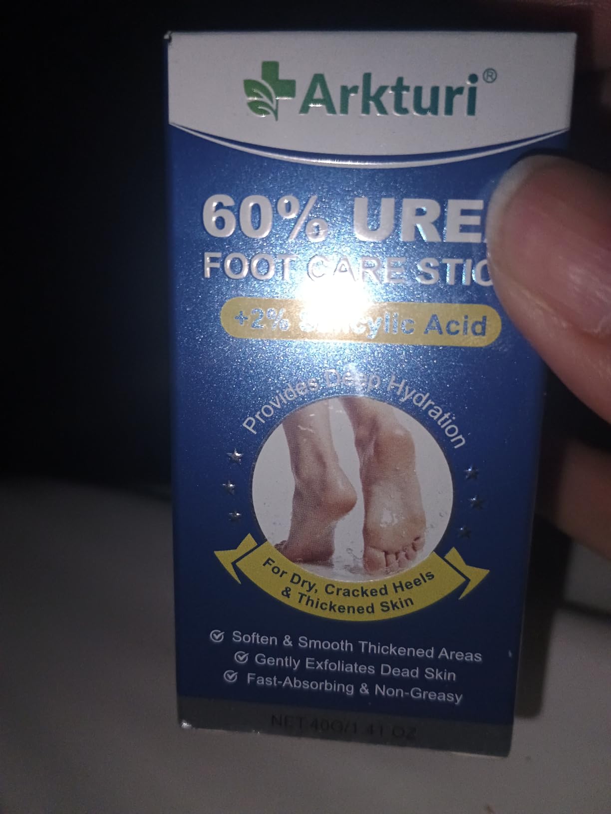 GPUPFJPW Urea Cream, Maximum Strength Urea Foot Cream, 60% Urea Cream Stick plus 2% Salicylic Acid Callus Remover for Dry Cracked Heels, Hands, Knees, Exfoliating Moisturizer, Dead Skin Remover Foot Balm 1.4OZ
