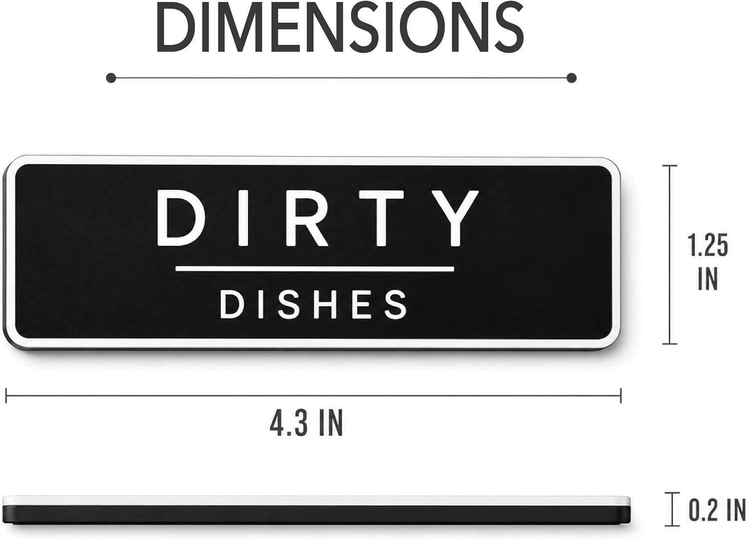 Sleek Modern Dishwasher Clean Dirty Sign, Clean Dirty Magnet for Dishwasher