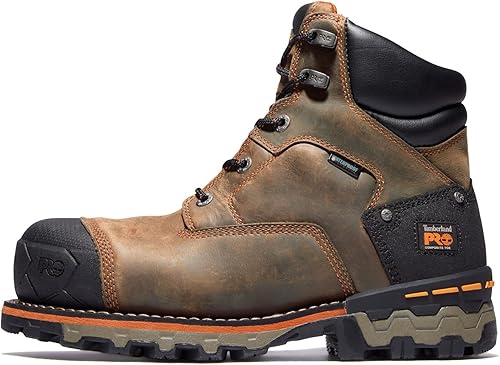 Miniatura 3 de Timberland PRO Boondock - Botas de trabajo para hombre (6.0”/15 cm), color negro, marrón, 8.5