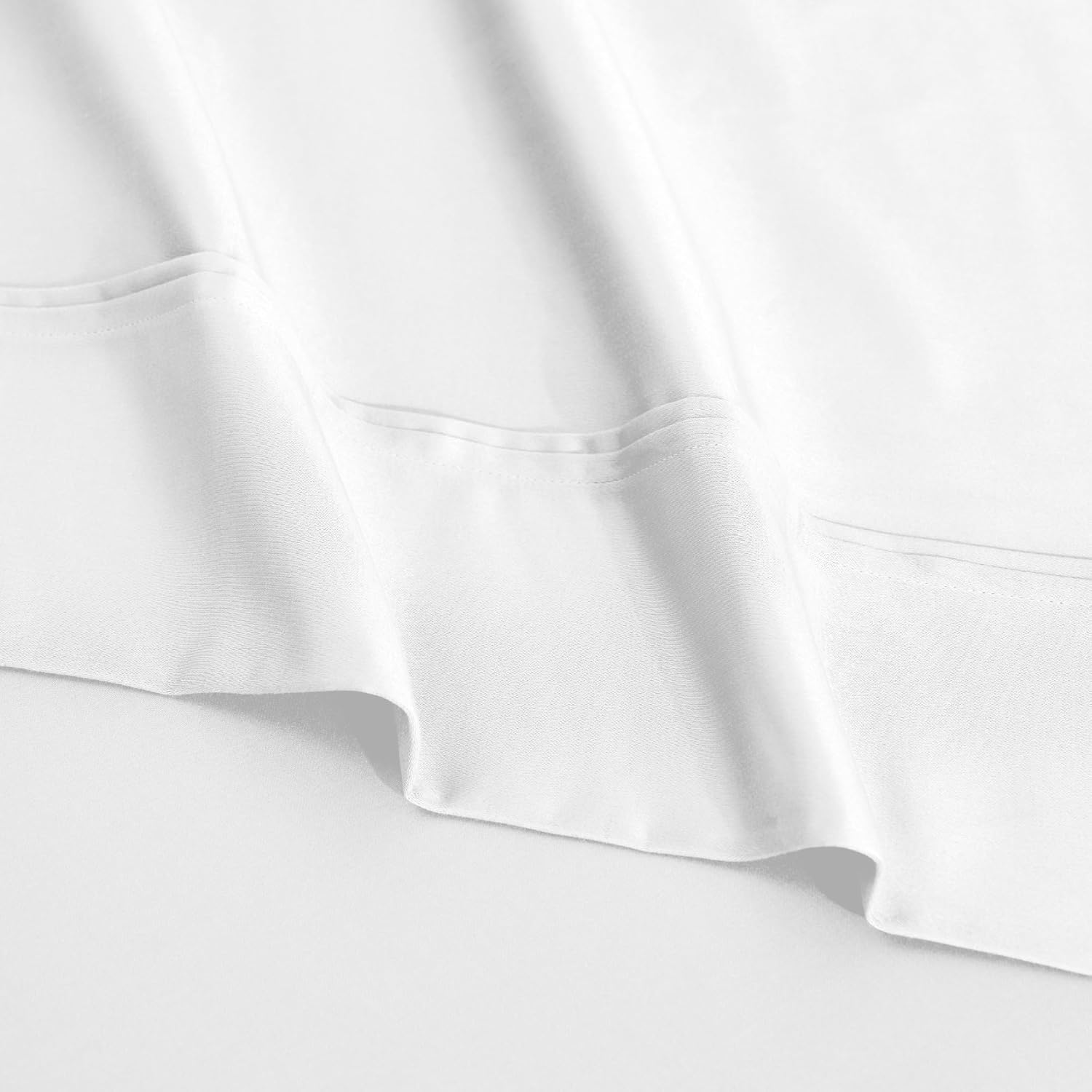 Superior 1200 Thread Count Egyptian Cotton Sheet Set, Bedroom Sheets, Modern Home Essentials, Luxury Bedding, 1 Elastic Deep Pocket Fitted Bed Sheet, 1 Flat Sheet, 2 Pillowcases, Full, White Z