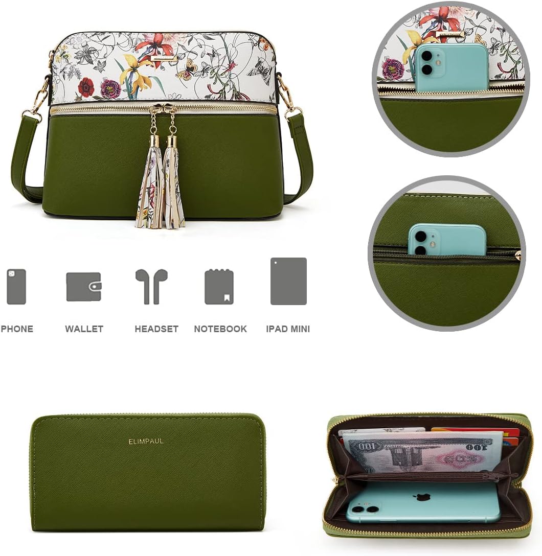 Women Fashion Handbags Wallet Tote Bag Shoulder Bag Top Handle Satchel Purse Set 4pcs - Image 3