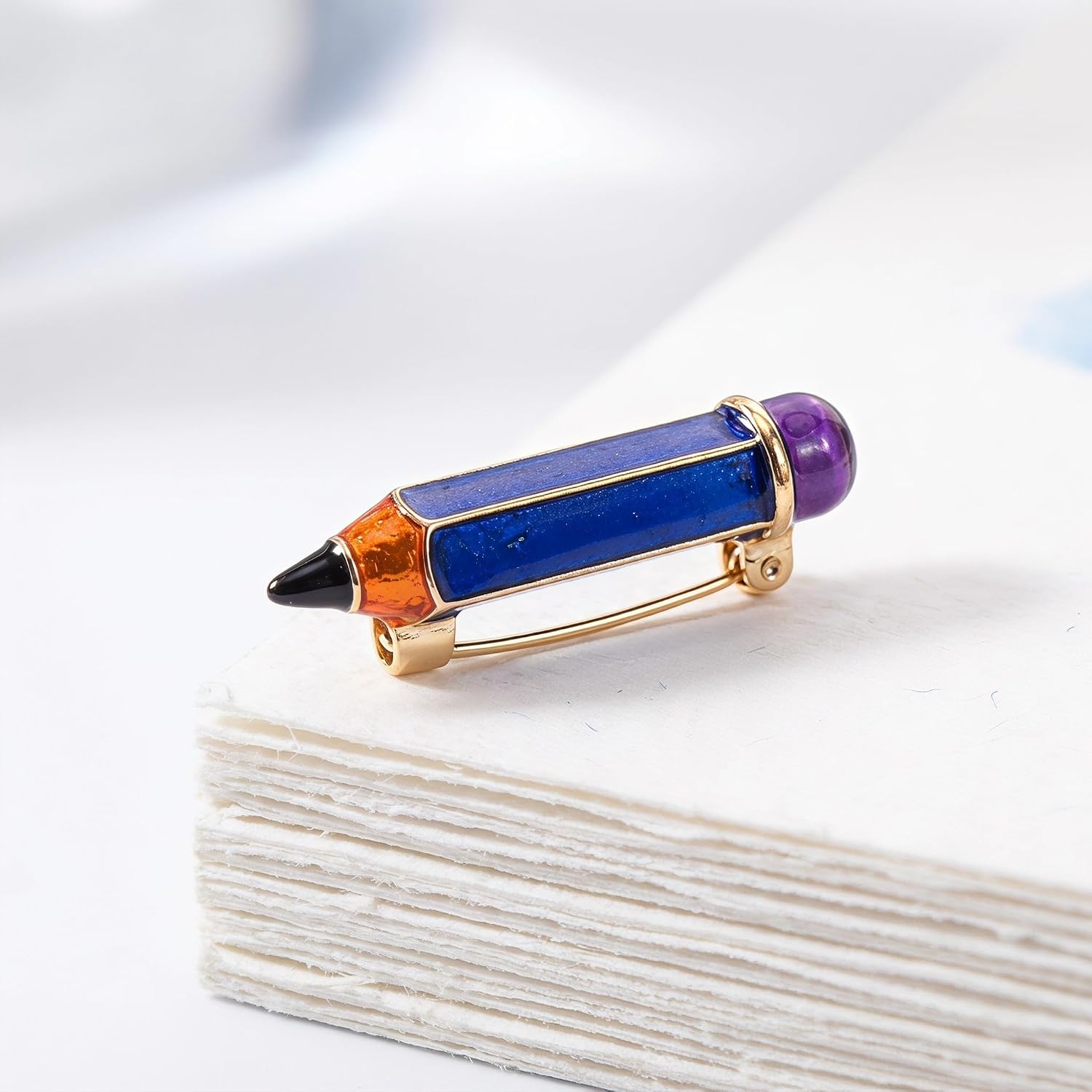 Gadpiparty Cute Pencil Enamel Pin Brooch with Bright Enamel Alloy Material 2pcs Easy and Safe Attachment for Teachers and Students for Graduation and Classroom Celebrations image 5