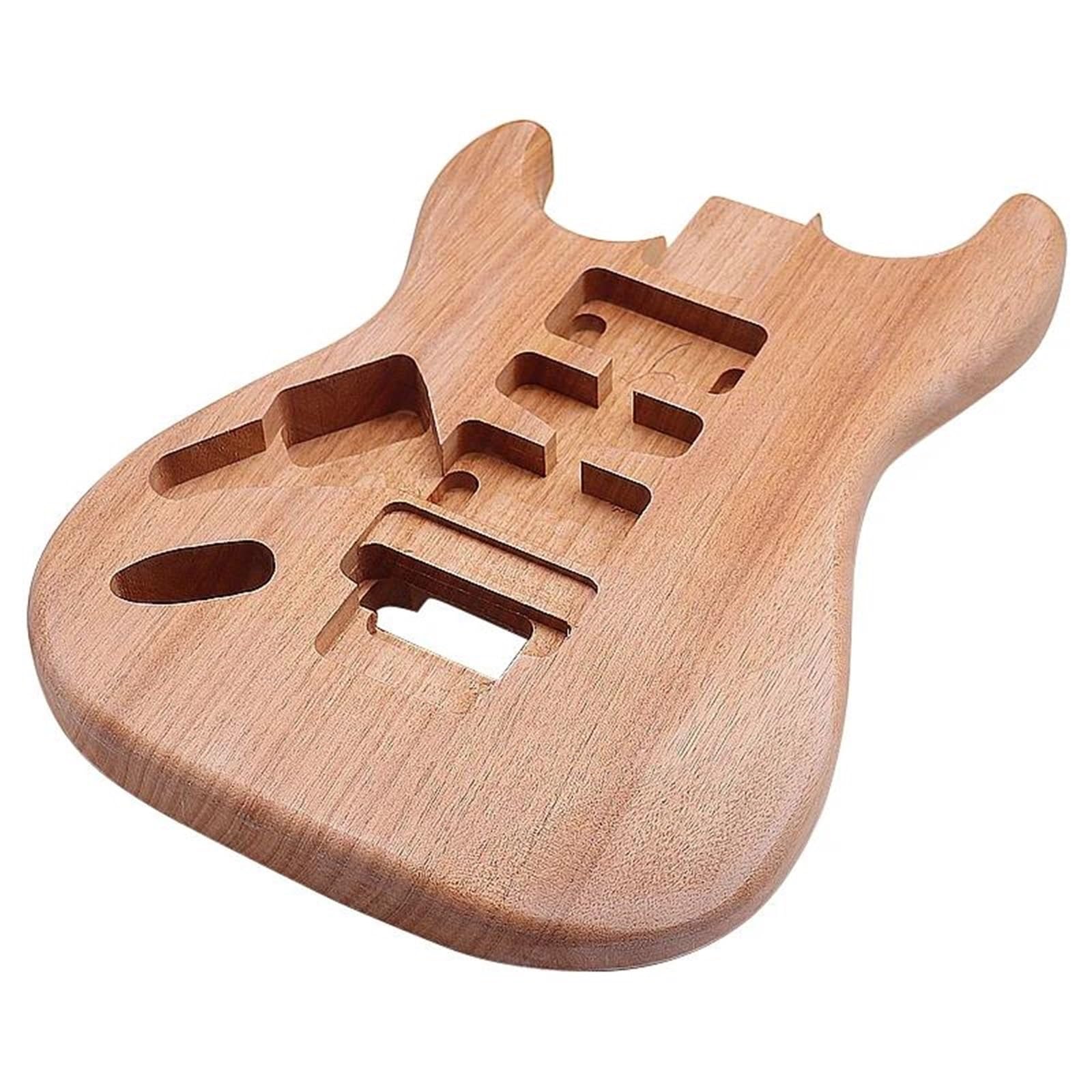 Korpus Einer E Gitarre Für Linkshänder Okoume Holz Natürliche Farbe