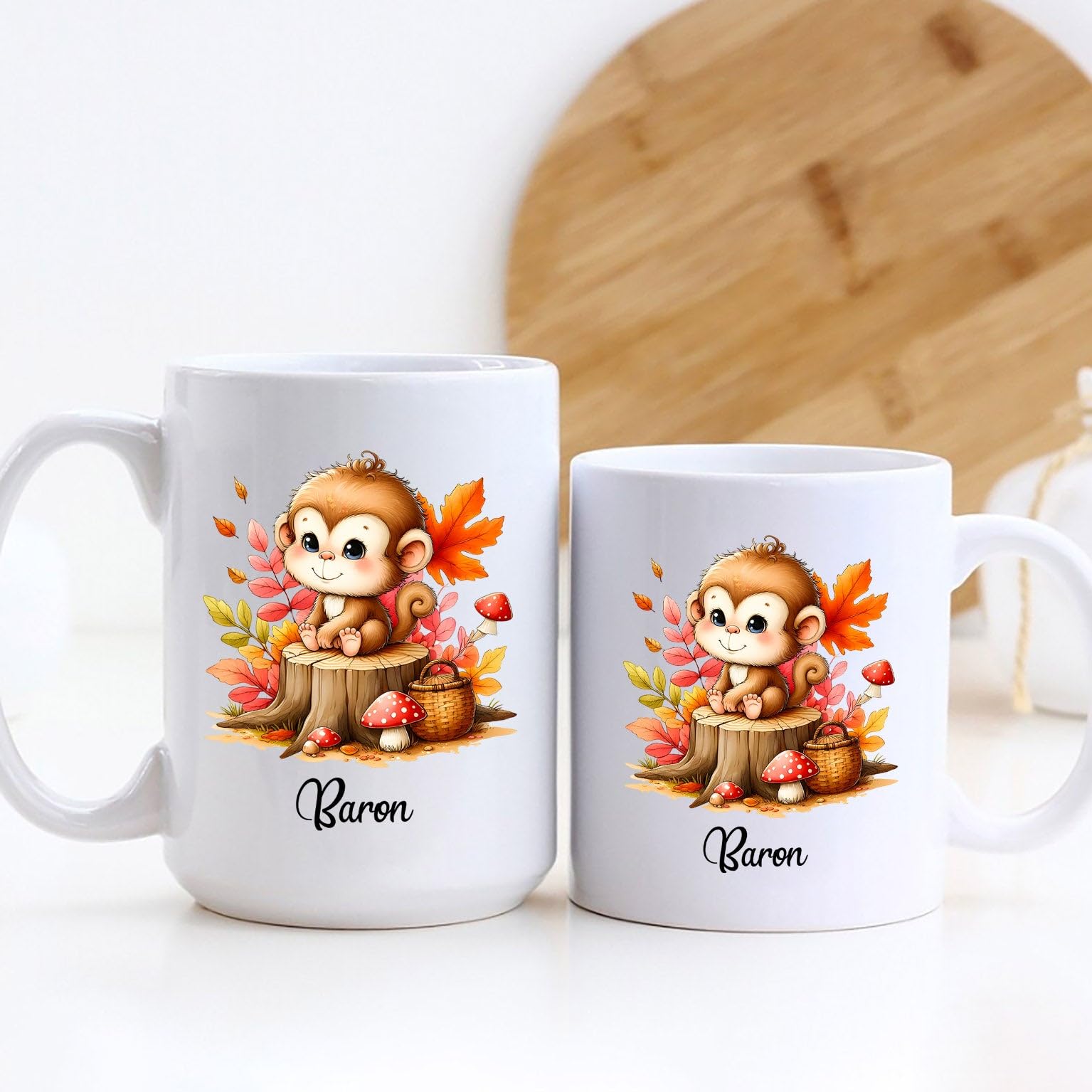 Amazon.com: Baby Monkey Coffee Mug, Personalized Fall Monkey Mug Gift, Monkey  Cup Gifts For Animal Lovers Birthday, Monkey Lover Mugs, Custom Autumn Monkey  Ceramic Mug With Name, Monkey White Tea Cup 11Oz
