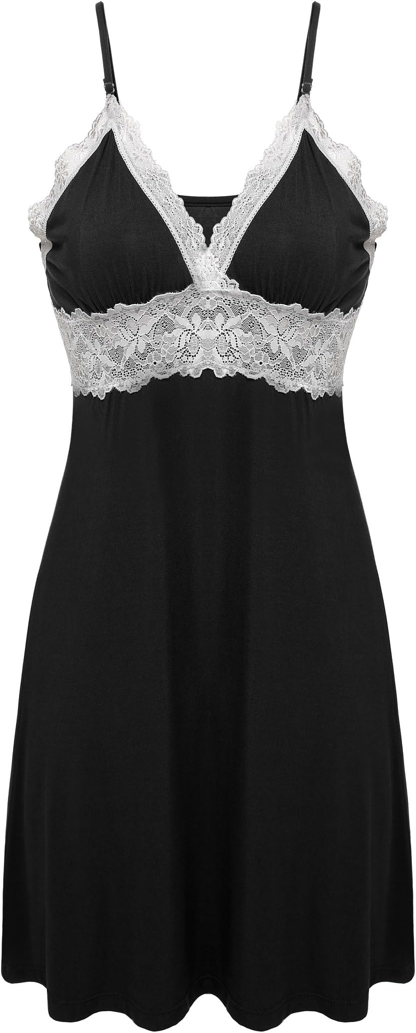 Sleepwear Womens Chemise Nightgown Full Slip Lace Lounge Dress