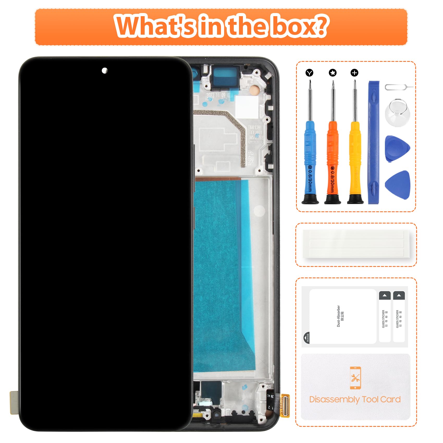 Schermo LCD per Xiaomi 13T/13T Pro 2306EPN60G 23078PND5G Touch Display di ricambio completo con telaio, strumenti + vetro temperato