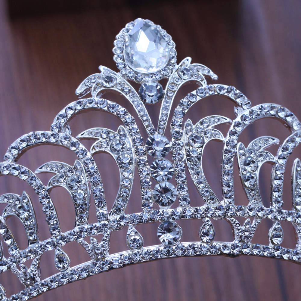 Tiara, stop strasu, biżuteria na głowę, srebrna, dla kobiet, prosta, modna ozdoba na wesele, ozdoba do włosów, w stylu vintage, na imprezę, prezent