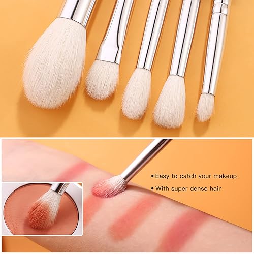 Miniatura 4 de BEILI Juego de 6 brochas de maquillaje de ojos, pinceles pequeños y portátiles para sombra de ojos, brochas de maquillaje para sombra de ojos,