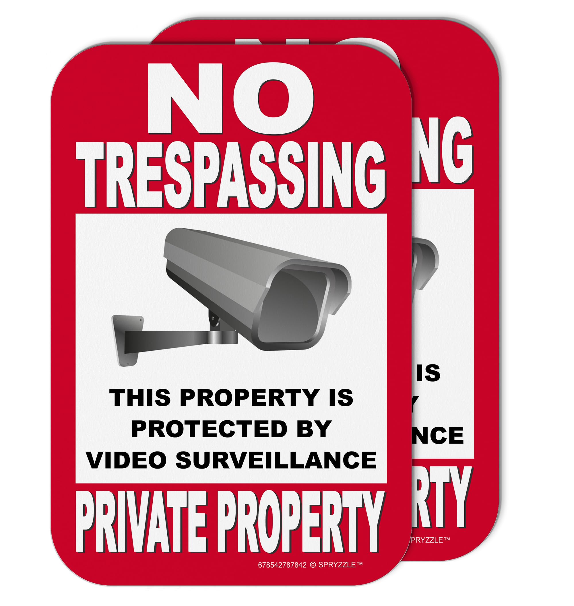 Panneau de Surveillance pour maison et bureau plaque de sécurité extérieure - 8