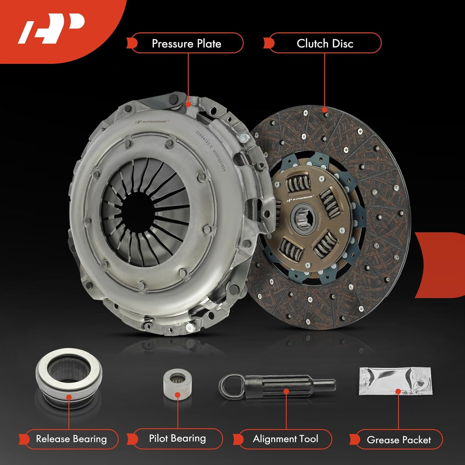 A-Premium Transmission Clutch Kit Set Compatible with Chevrolet Tahoe, Blazer, C10, C3500HD, K1500, P30, R2500 Suburban, V3500 & GMC Yukon, C1500, C3500HD, Jimmy, K2500, P3500, R2500 Suburban, V3500