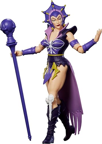 Masters of The Universe Origins Action Figure 200X Cartoon Collection Evil-Lyn, 5.5 Inch 1980s Motu TV Villainess, Detailed Design & Wand Accessory​