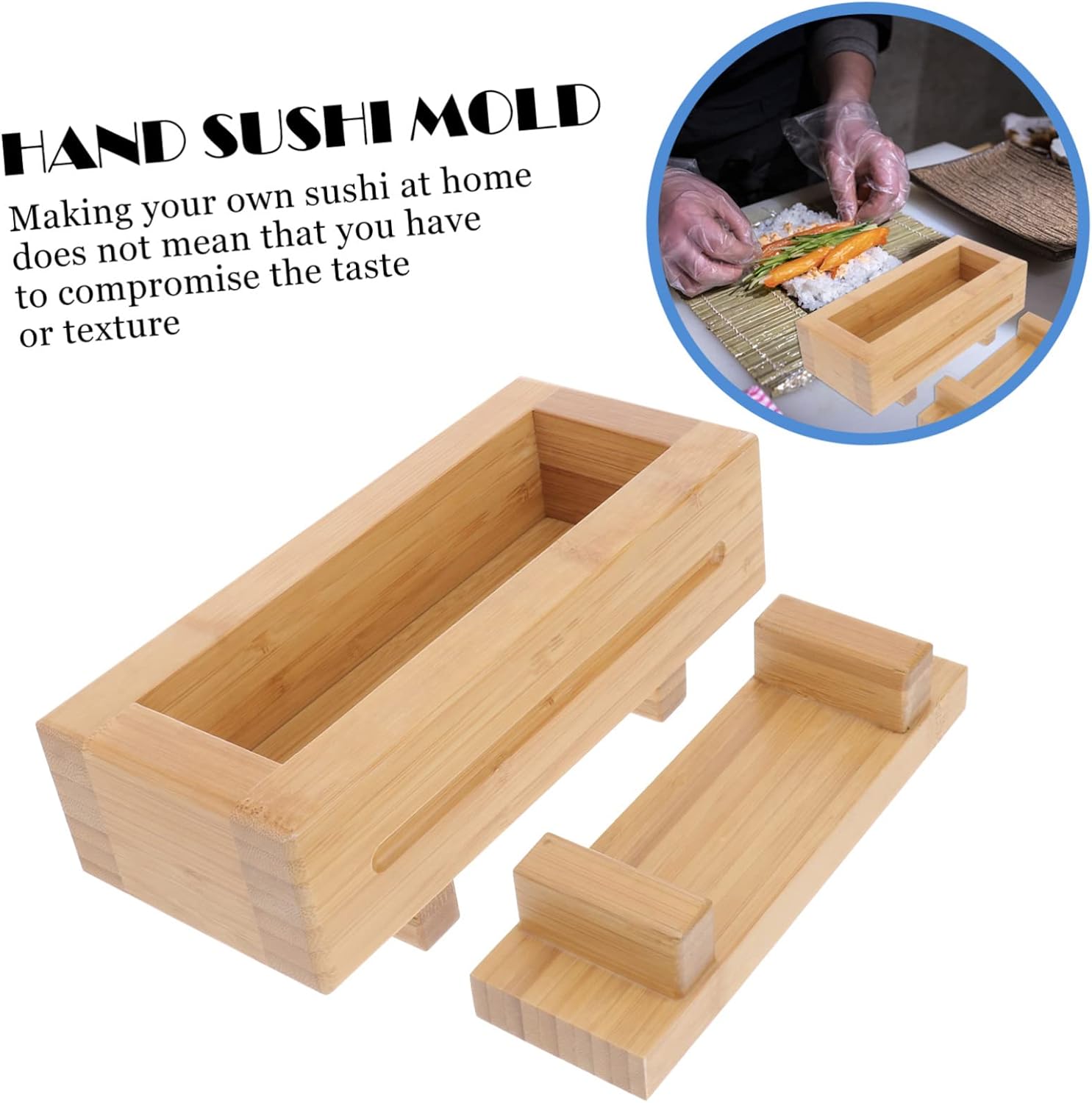 HEALLILY Sushi Press Mold Kit Sushi Making Tools for Home Restaurants for Rice and More Hand Sushi Mold for Beginners Amateurs