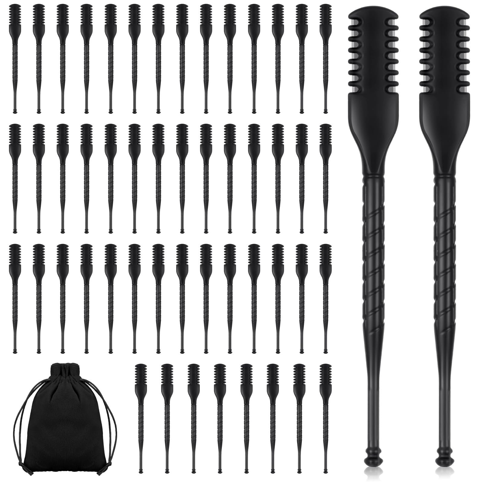 Chumia 50 Pcs Nose Hair Remover Bulk with Black Velvet Packaging Bag