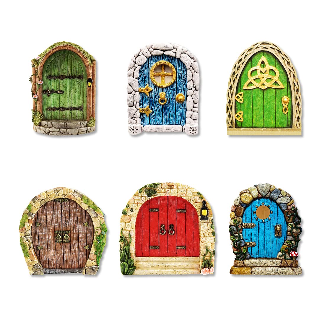 NAGGIS Elf Doors, Fairy Doors, Fairy Doors, Mini Gardens, Outdoor Walls and Trees, Courtyard Three-Dimensional Wooden Ornaments, Office and Home Wooden Ornaments. (Stereoscopic Non-planar).