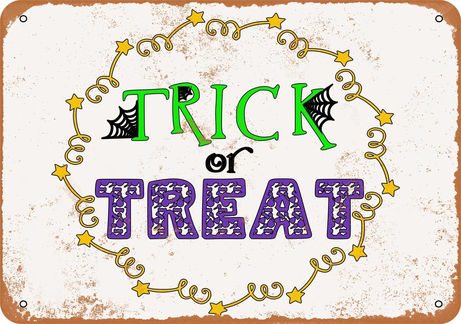 Miaomansenstore Metal Sign - Trick Or Treat 2 - Vintage Look Home Decor