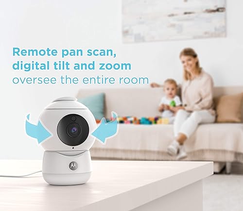 Miniatura 4 de Motorola Peekaboo Twin Cameras WiFi 1080p Video Baby Monitor - Luz nocturna multicolor, audio bidireccional, visión nocturna infrarroja -