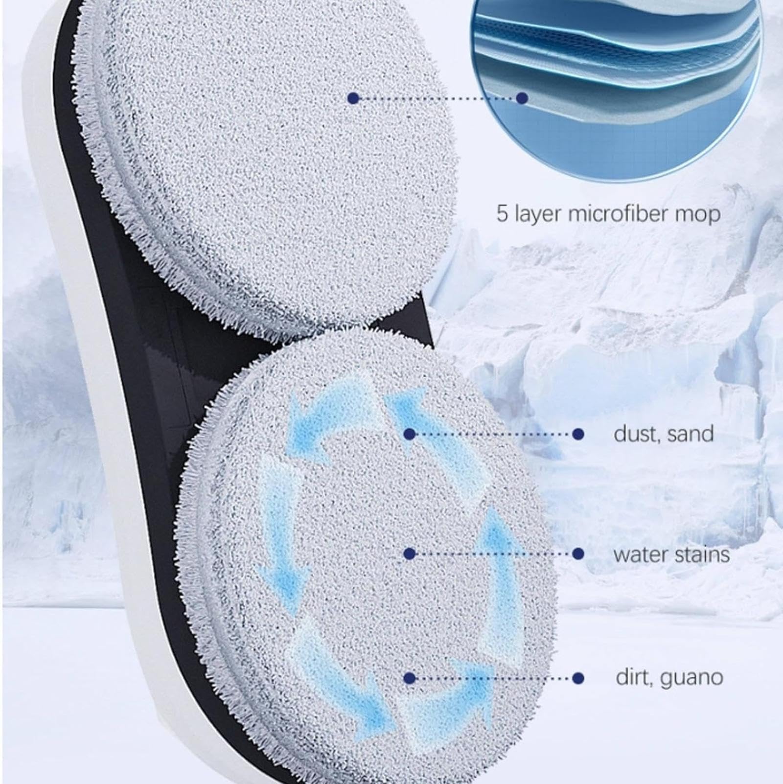Robot limpiador de ventanas, aspiradora de limpieza automática de vidrio inteligente de 5600 pa con spray de agua automático