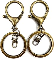 Vista 13 de 10 ganchos giratorios con cierre de langosta, clips de gatillo de mosquetón con anillo de llavero dividido plano y 8 clips giratorios