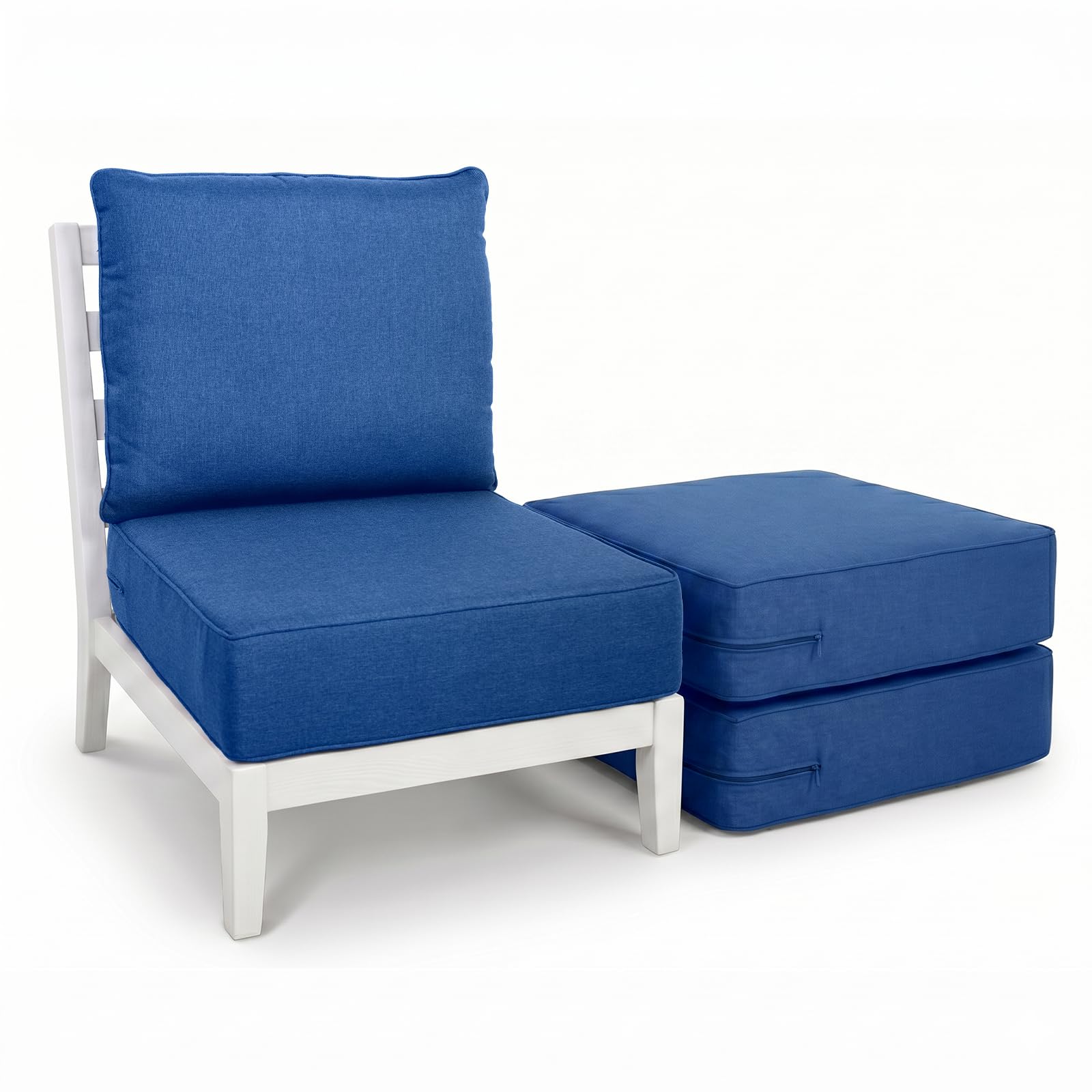 Luxury Outdoor Seat Cushion Set-24 x 24 x 6 Inch Outdoor Chair Cushions Set of 3 with Water Resistant &amp; Removable Cover Outdoor Cushions for Patio Furniture Chair Sofa Couch