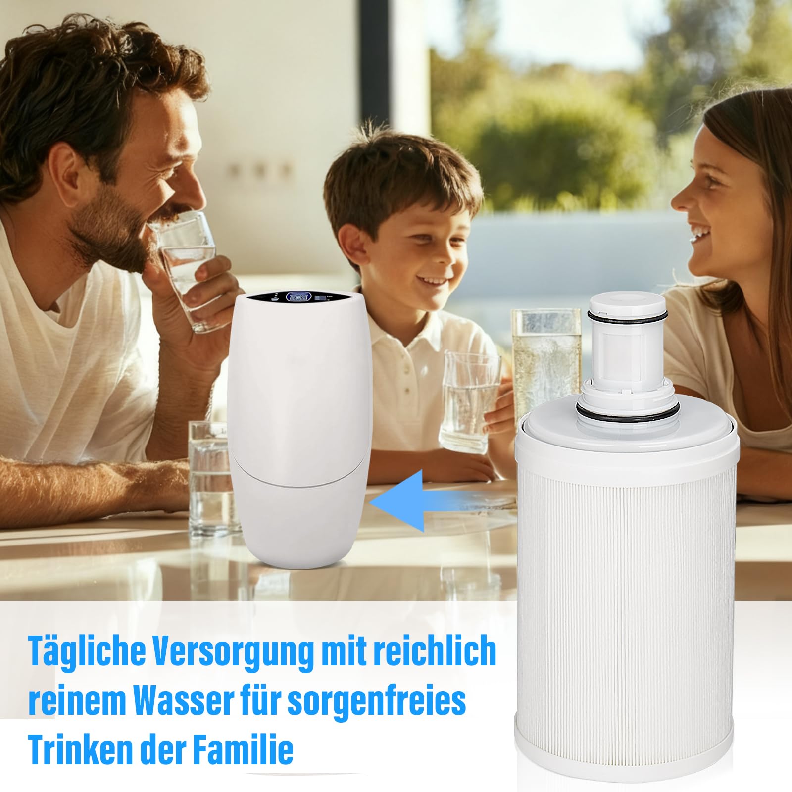 Wasserfilter Kompatibel mit Amway espring 100186M/100188CH, Wasserfilter Kartusche, HEPA Aktivkohle-Filtration, Ersatz Wasserfilter, Entfernt Gerüche, Verbessert den Geschmack von Leitungswasser