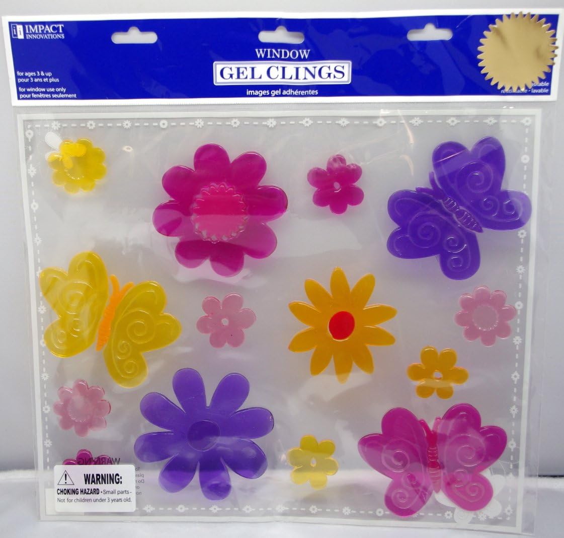 Spring Window Gel Clings - Reusable and Washable - Various Colors and Styles