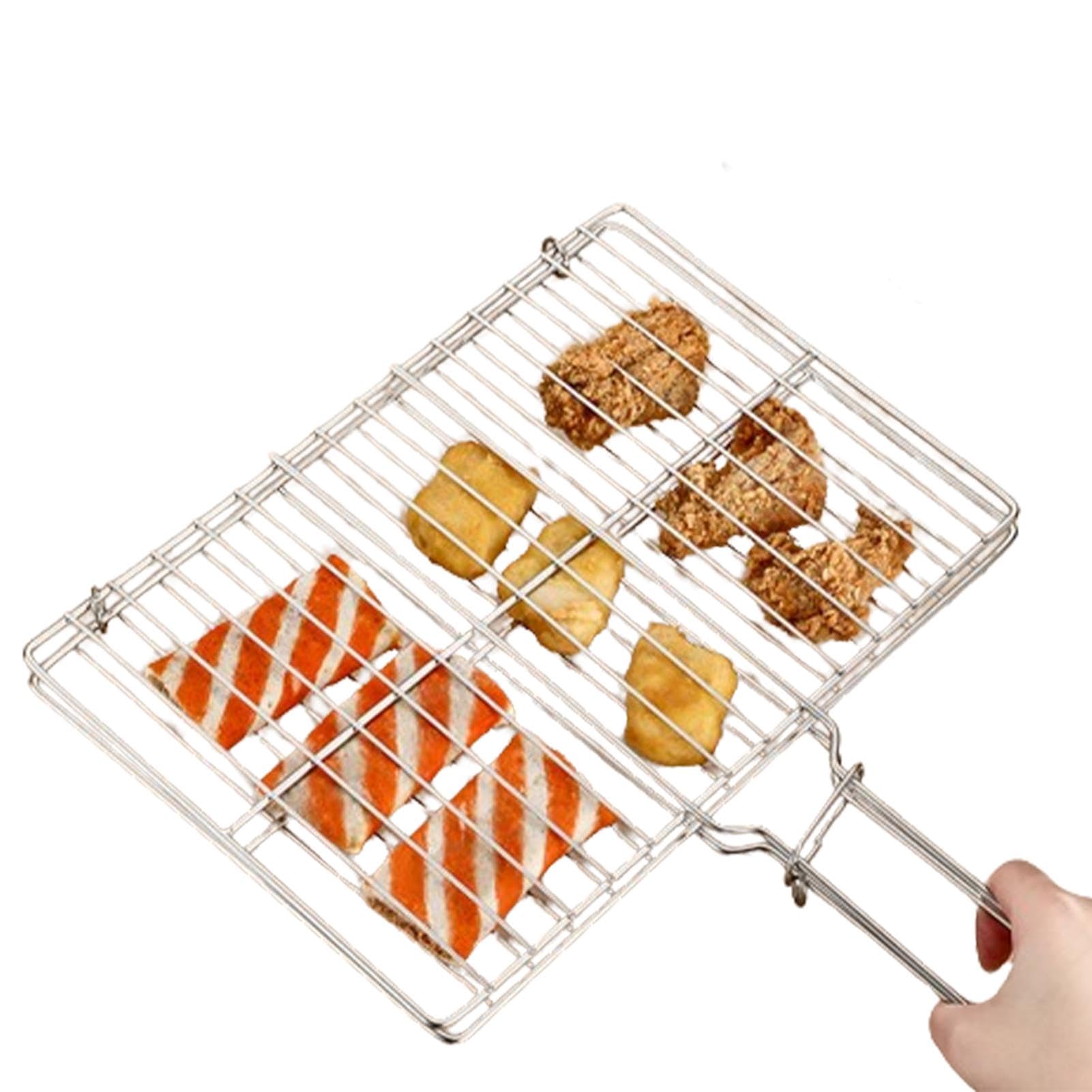 Cestino per barbecue da esterno, in acciaio , leggero, rettangolare