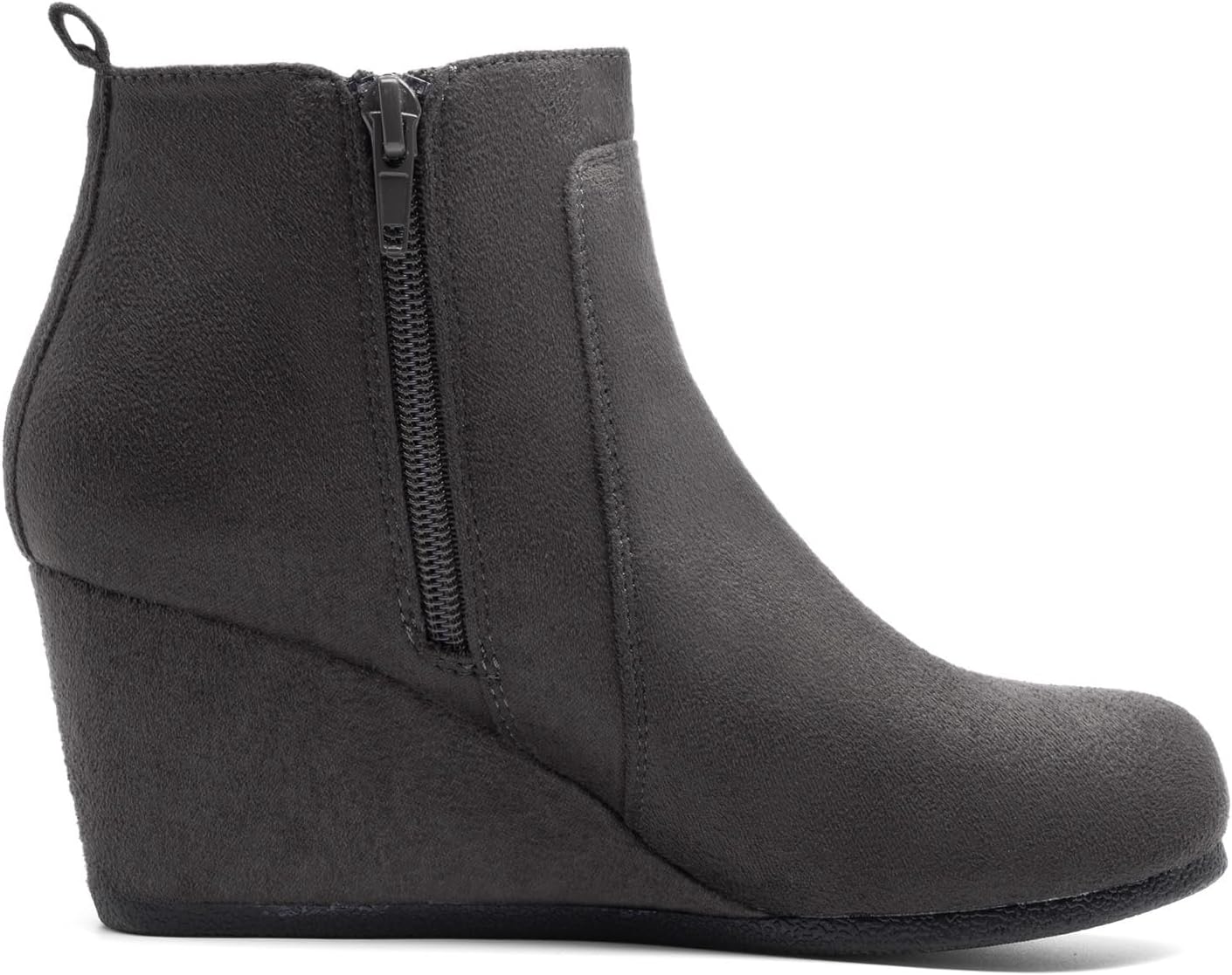 DREAM PAIRS Women's Suede Low Wedges Ankle Boots - Image 4